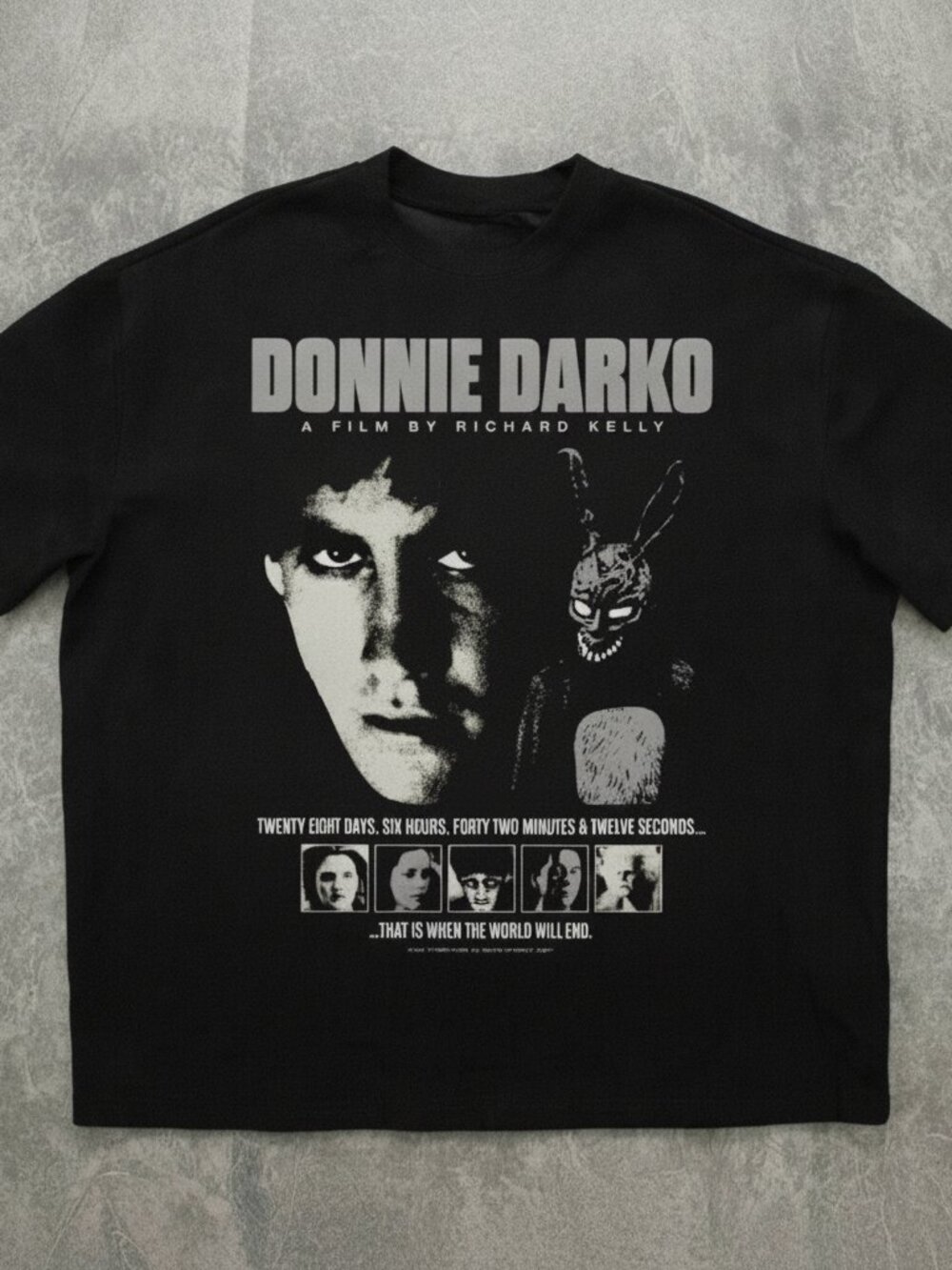Donnie Darko Graphic T-Shirt Black Movie Film Tee Y2K Alternative Vintage Style